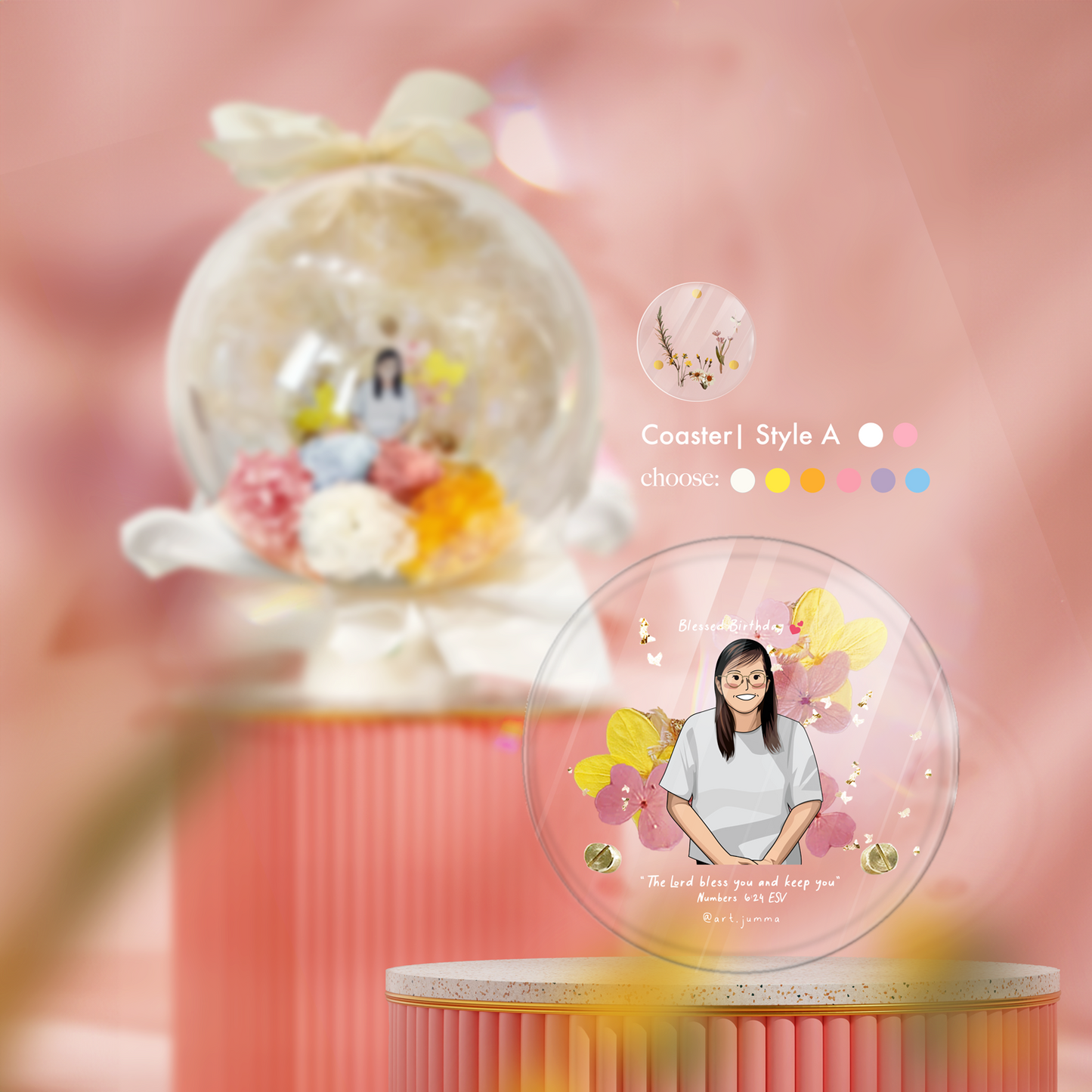 Summer Sunset Coaster Bubble Box