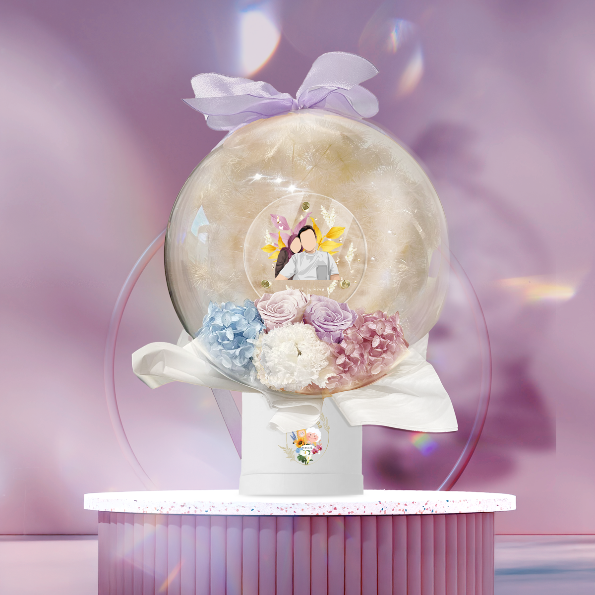 Lilac Spring Coaster Bubble Box