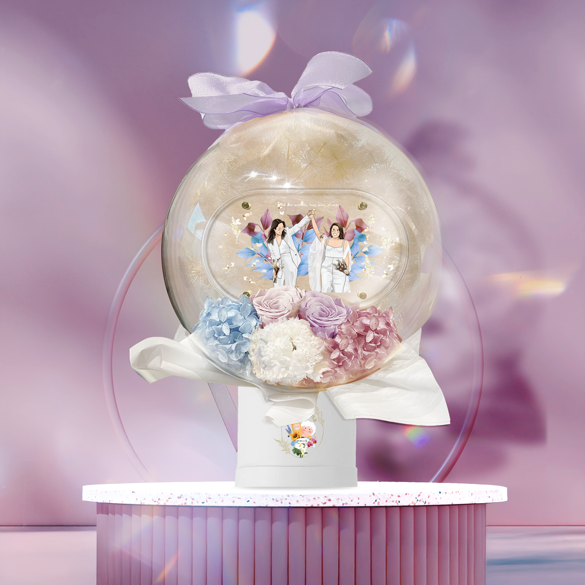 Lilac Spring Vanity Tray Bubble Box