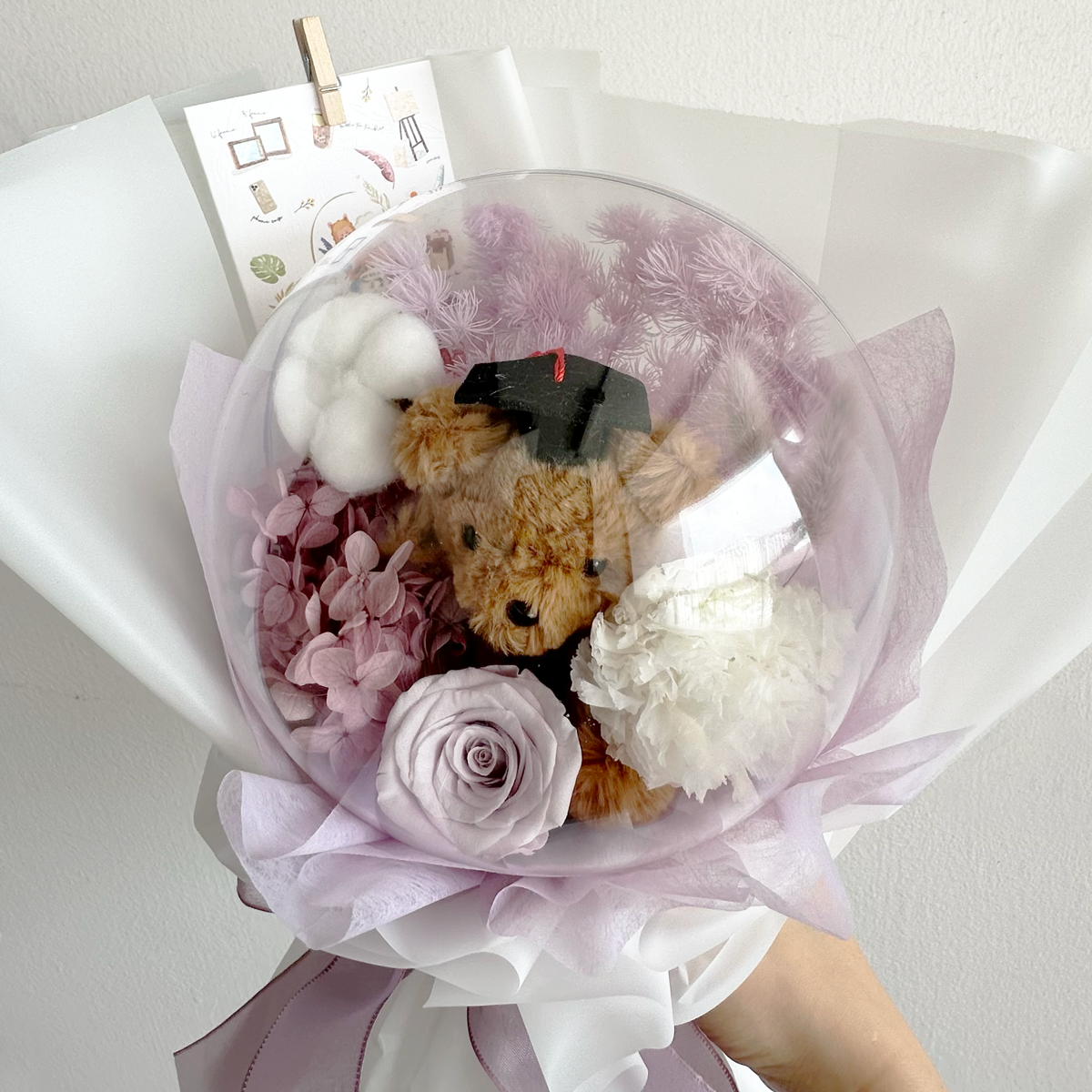 You’re Grape! Graduation Bear Bouquet (Purple)
