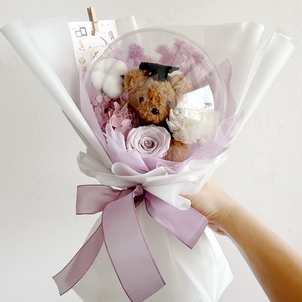 You’re Grape! Graduation Bear Bouquet (Purple)