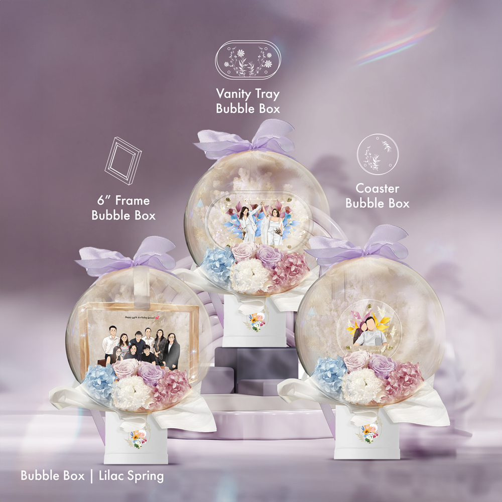 Lilac Spring Coaster Bubble Box