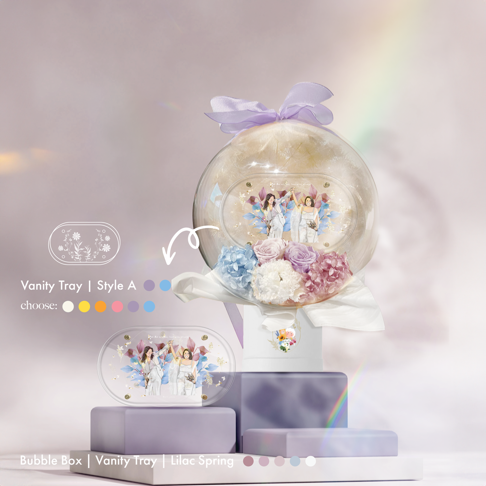 Lilac Spring Vanity Tray Bubble Box