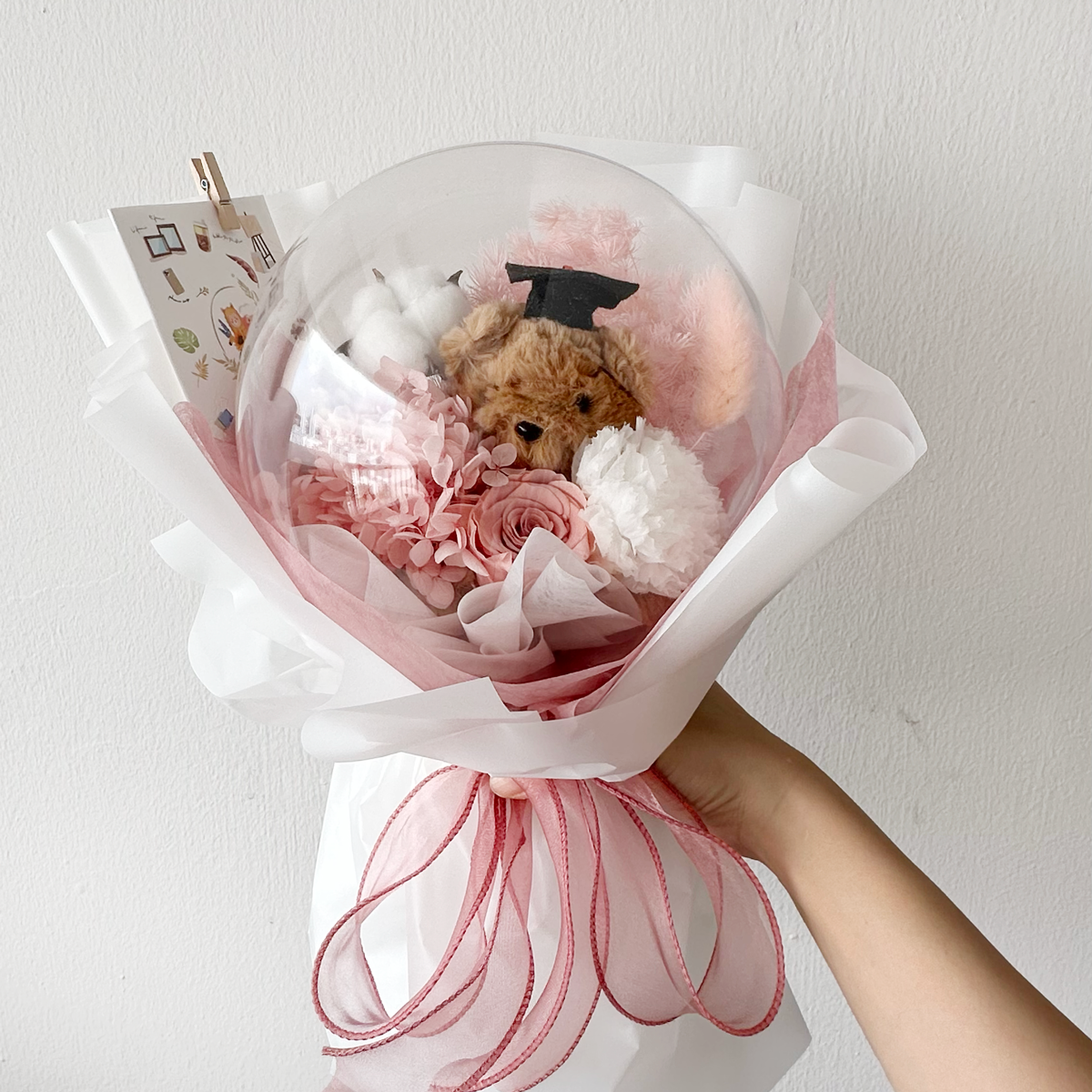 Pink of You Graduation Teddy Bouquet (Pink)