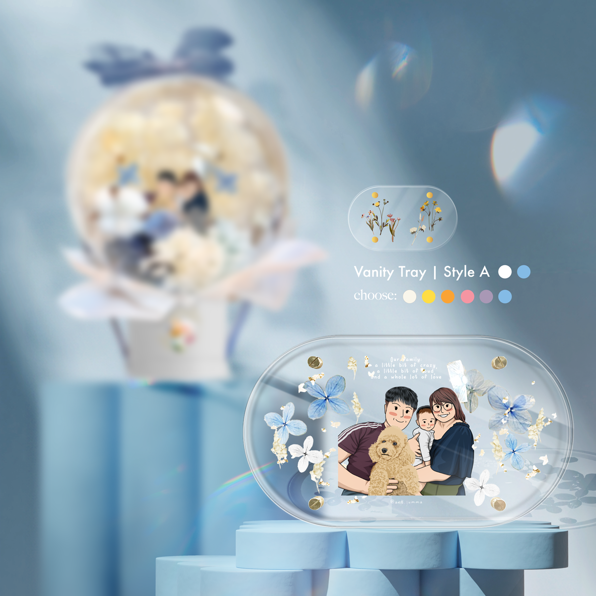 Winter Wonderland Vanity Tray Bubble Box