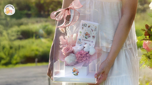 Arjemma flower and gift combination for celebrations.