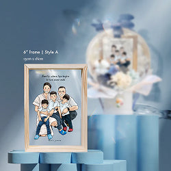 Winter Wonderland 6" Personalised Photo Frame Style A Bubble Box