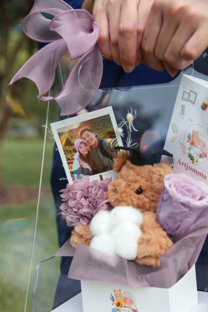 You're Grape! Graduation Teddy Bloom Box (Purple)