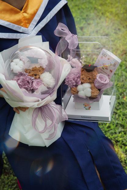 You're Grape! Graduation Teddy Bloom Box (Purple)