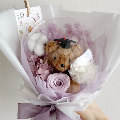You’re Grape! Graduation Bear Bouquet (Purple)