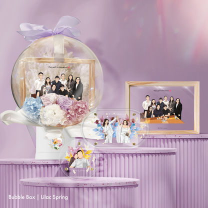 Lilac Spring 6" Frame Bubble Box
