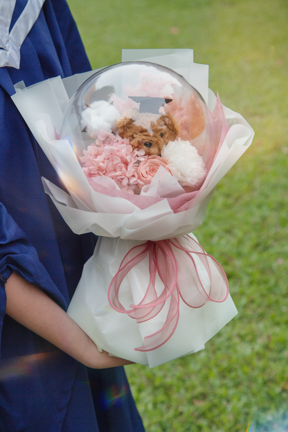 Pink of You Graduation Teddy Bouquet (Pink)