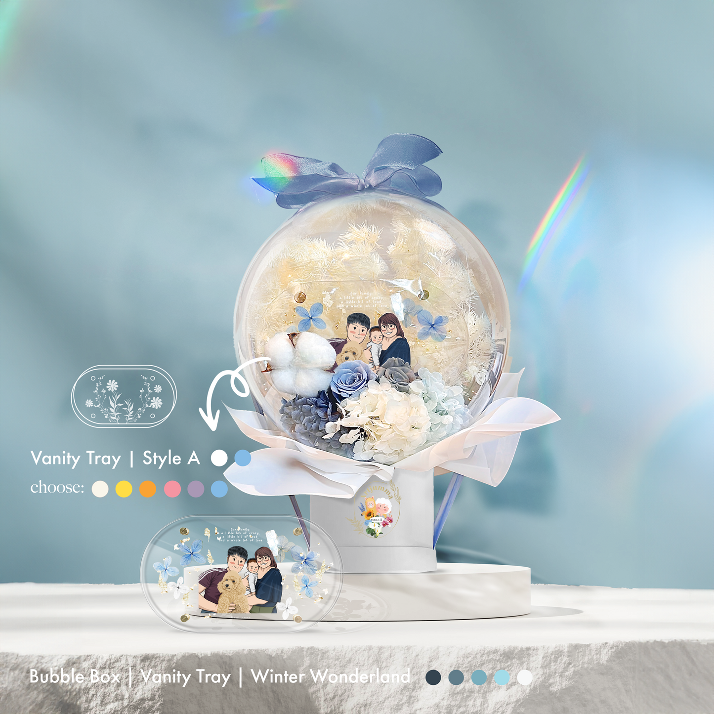 Winter Wonderland Vanity Tray Bubble Box